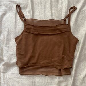 Brown Crop Top